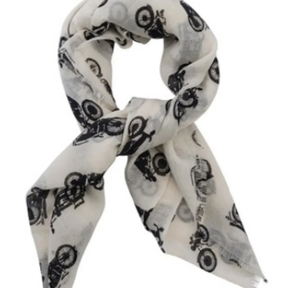 NWOT Barbour Lightweight Lambswool Woven Scarf Motorcycles